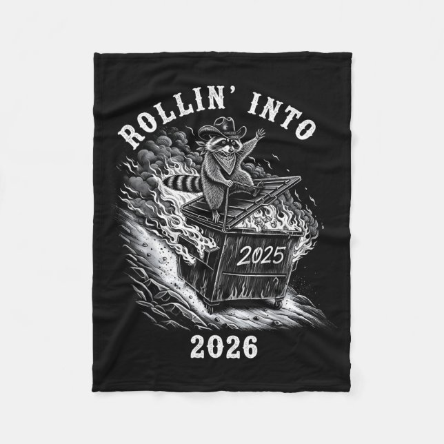 Happy New Year 2026 Goodbye 2025 Hello 2026 Family Fleece Blanket (Front)