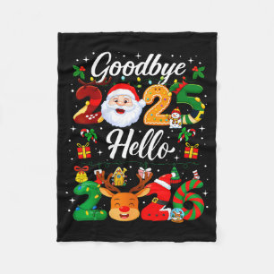 Happy New Year 2026 Goodbye 2025 Hello 2026  Fleece Blanket