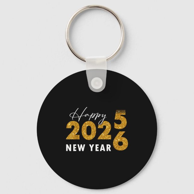 Happy New Year 2026 Goodbye 2025 Hello 2026  Key Ring (Front)