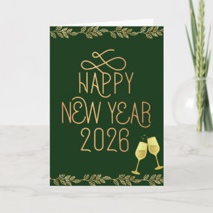 Happy New Year 2026 Greeting Card 