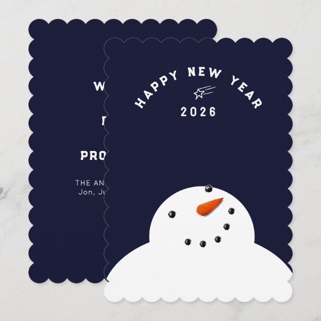 Happy New Year 2026 Holiday Card (Front/Back)