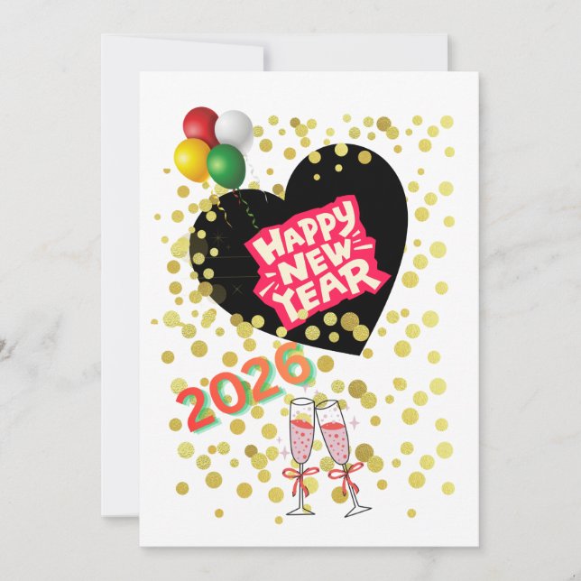 Happy New Year 2026 Holiday Card (Front)