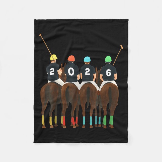 Happy New Year 2026 Horse Lo Team Funny Srt Lovers Fleece Blanket (Front)