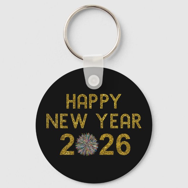 Happy New Year 2026 Key Ring (Front)