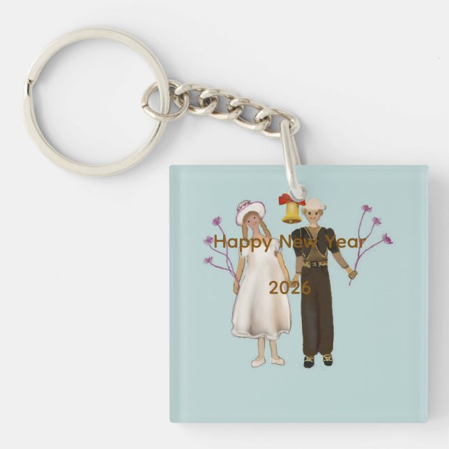 Happy New Year 2026 Key Ring (Front)
