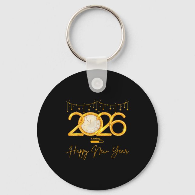 Happy New Year 2026  Key Ring (Front)