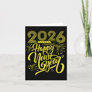 Happy New Year 2026 Loading Fireworks Party Premiu Card