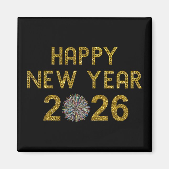Happy New Year 2026 Magnet (Front)