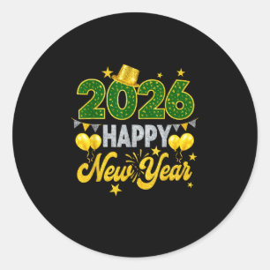Happy New Year 2026 Matching Family Classic Round Sticker