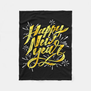 Happy New Year 2026 Men Women Kids New Year Eve Pa Fleece Blanket
