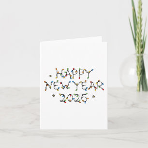 Happy New Year 2026 Minimalist Design Holiday Card