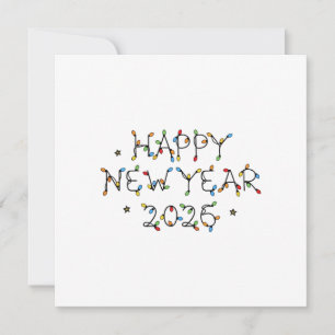 Happy New Year 2026 Minimalist Design Holiday Card