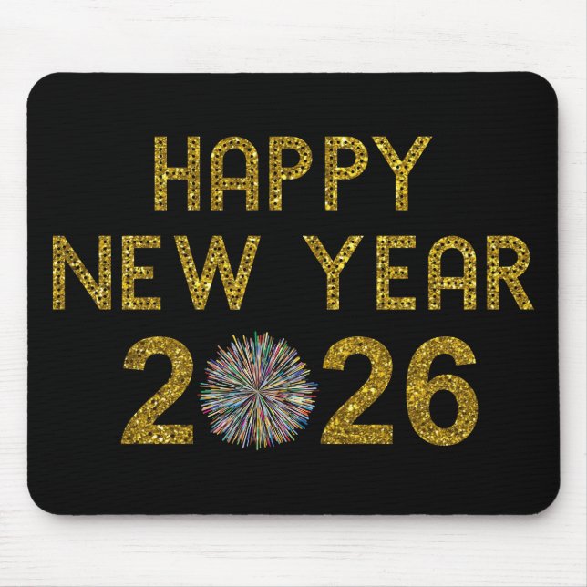 Happy New Year 2026 Mouse Pad (Front)
