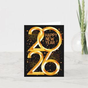 Happy New Year 2026 New Year Eve's Nye Party Thank You Card
