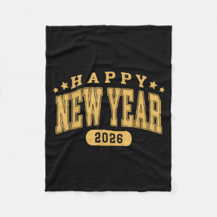 Happy New Year 2026 New Year Party Family Matching Fleece Blanket