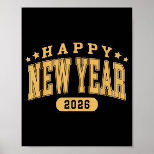 Happy New Year 2026 New Year Party Family Matching Poster