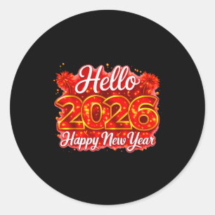 Happy New Year 2026 New Year Party S For Friends F Classic Round Sticker