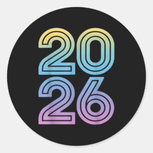 Happy New Year 2026 New Years Eve Classic Round Sticker