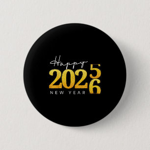 Happy New Year 2026 New Year's Eve Countdown Party 6 Cm Round Badge