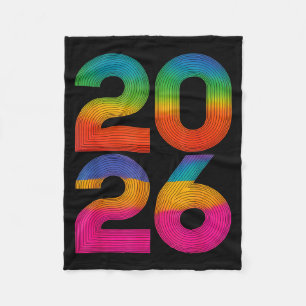Happy New Year 2026 New Years Eve  Fleece Blanket