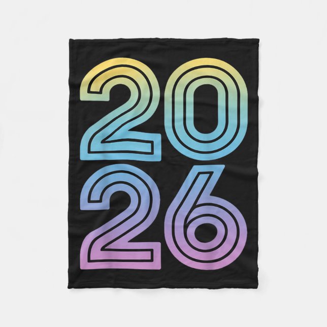 Happy New Year 2026 New Years Eve  Fleece Blanket (Front)