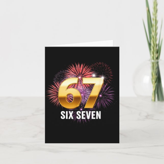 Happy New Year 2026 New Year's Eve Party 67 Six Se Card (Front)