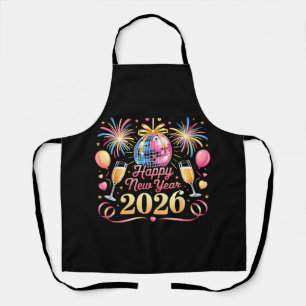 Happy New Year 2026 New Years Eve Party Countdown Apron