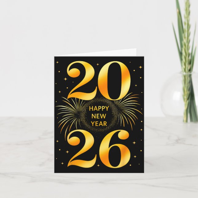 Happy New Year 2026 New Year's Eve Party Countdown Card (Front)