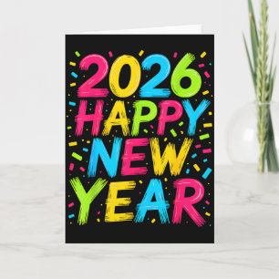 Happy New Year 2026 New Years Eve Party Countdown Card