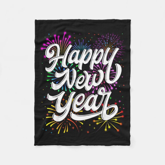Happy New Year 2026 New Year's Eve Party Countdown Fleece Blanket (Front)