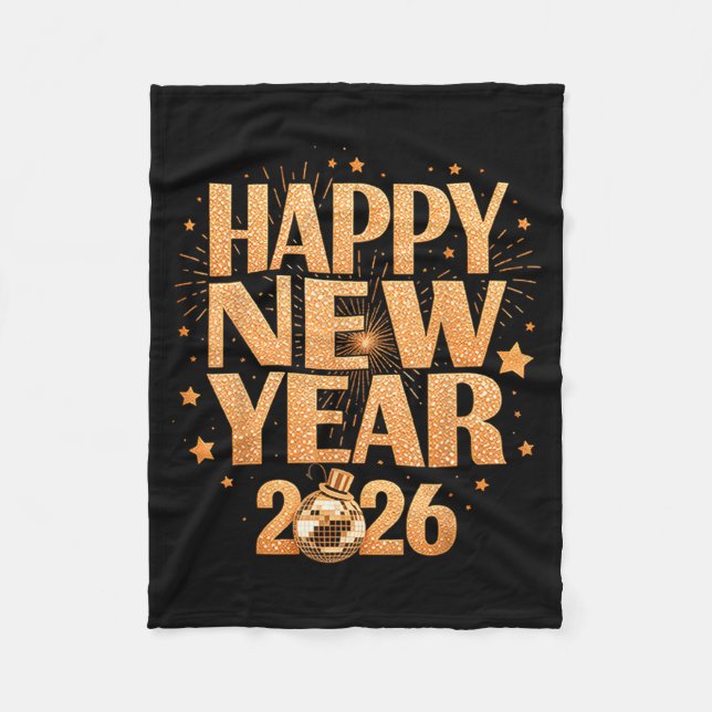 Happy New Year 2026 New Years Eve Party Countdown  Fleece Blanket (Front)