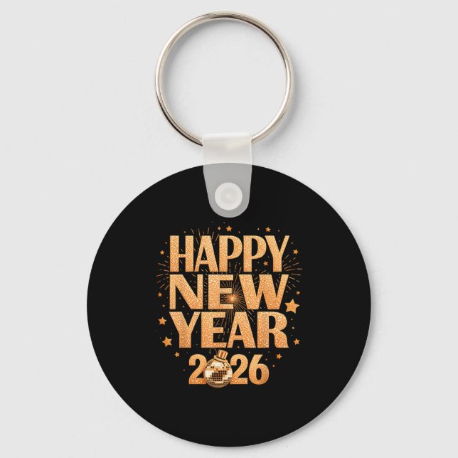 Happy New Year 2026 New Years Eve Party Countdown  Key Ring (Front)