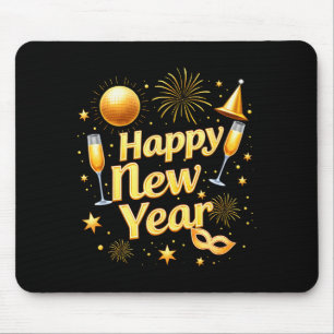 Happy New Year 2026 New Years Eve Party Countdown  Mouse Pad
