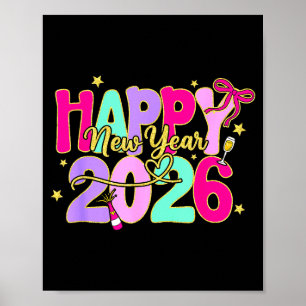 Happy New Year 2026 New Years Eve Party Family Mat Poster
