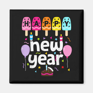 Happy New Year 2026 New Years Eve Party Kids Girls Magnet