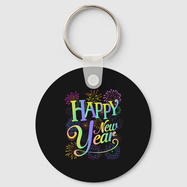Happy New Year 2026 New Year's Eve Party Matching  Key Ring (Front)