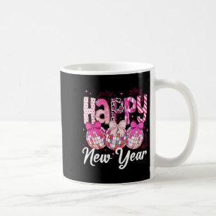 Happy New Year 2026 Nk Coquette Bow Disco Ball Fir Coffee Mug