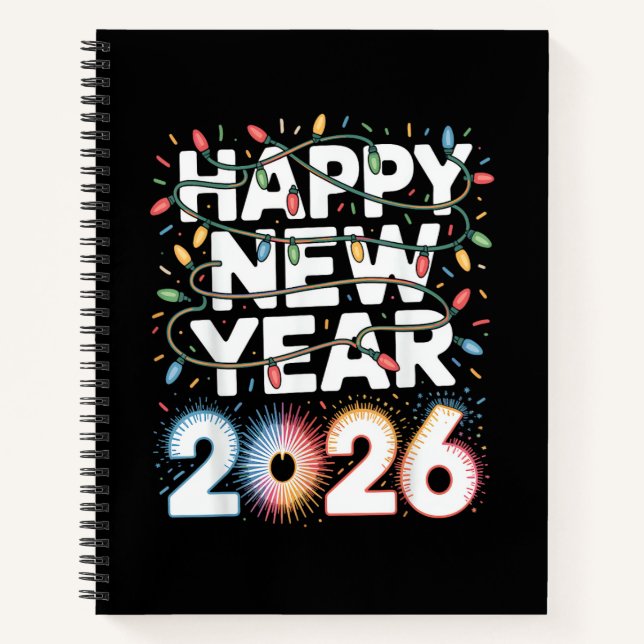 Happy New Year 2026 Notebook (Front)