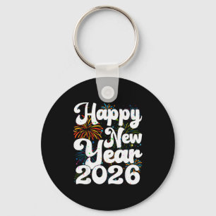 Happy New Year 2026 Nye Fireworks Cool New Years E Key Ring