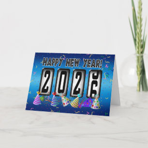 Happy New Year 2026 Odometer  Holiday Card