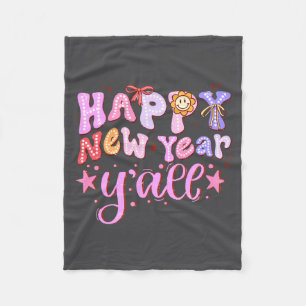 Happy New Year 2026 Party Countdown New Years Y'al Fleece Blanket