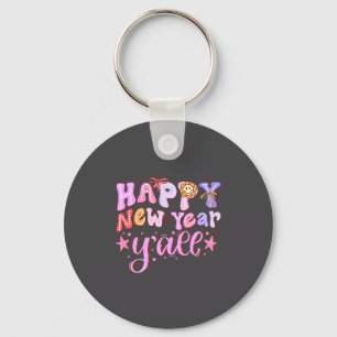 Happy New Year 2026 Party Countdown New Years Y'al Key Ring