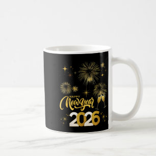 Happy New Year 2026 Party Fireworks Family Matchin Coffee Mug