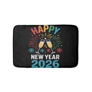 Happy New Year 2026 Party Funny New Years Eve 2026 Bath Mat