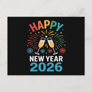 Happy New Year 2026 Party Funny New Years Eve 2026 Holiday Postcard