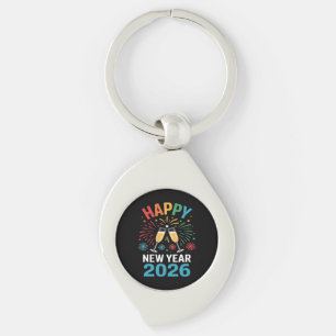 Happy New Year 2026 Party Funny New Years Eve 2026 Key Ring