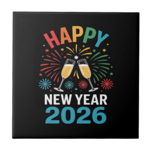 Happy New Year 2026 Party Funny New Years Eve 2026 Tile