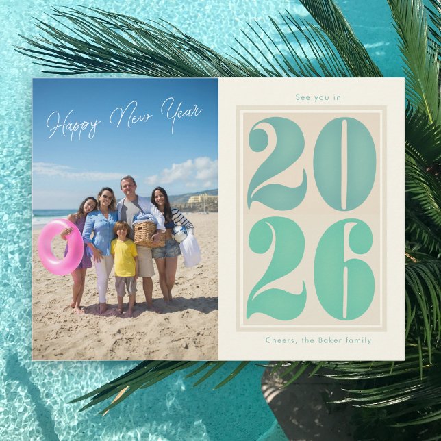 Happy New Year 2026 Photo Card Bold typography (Creator Uploaded)