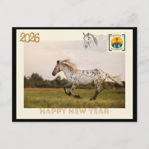 Happy New Year 2026 postcard