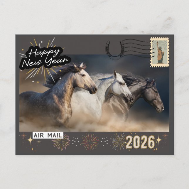 Happy New Year 2026 Postcard (Front)